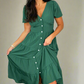 Emerald Envy Midi Dress