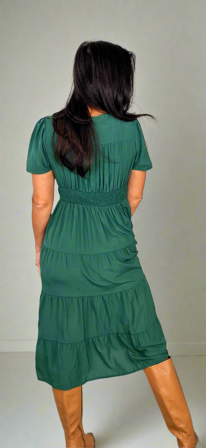 Emerald Envy Midi Dress