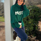 Merry & Bright Embroidered Turtleneck Sweater