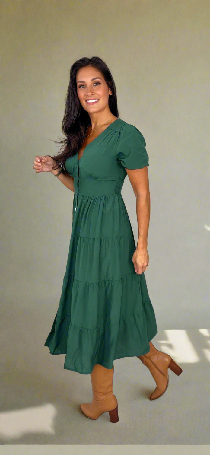 Emerald Envy Midi Dress