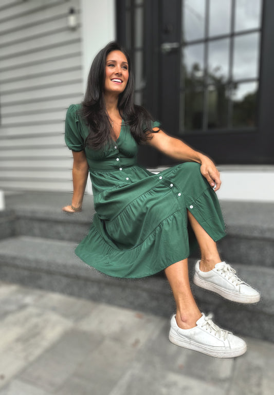 Emerald Envy Midi Dress