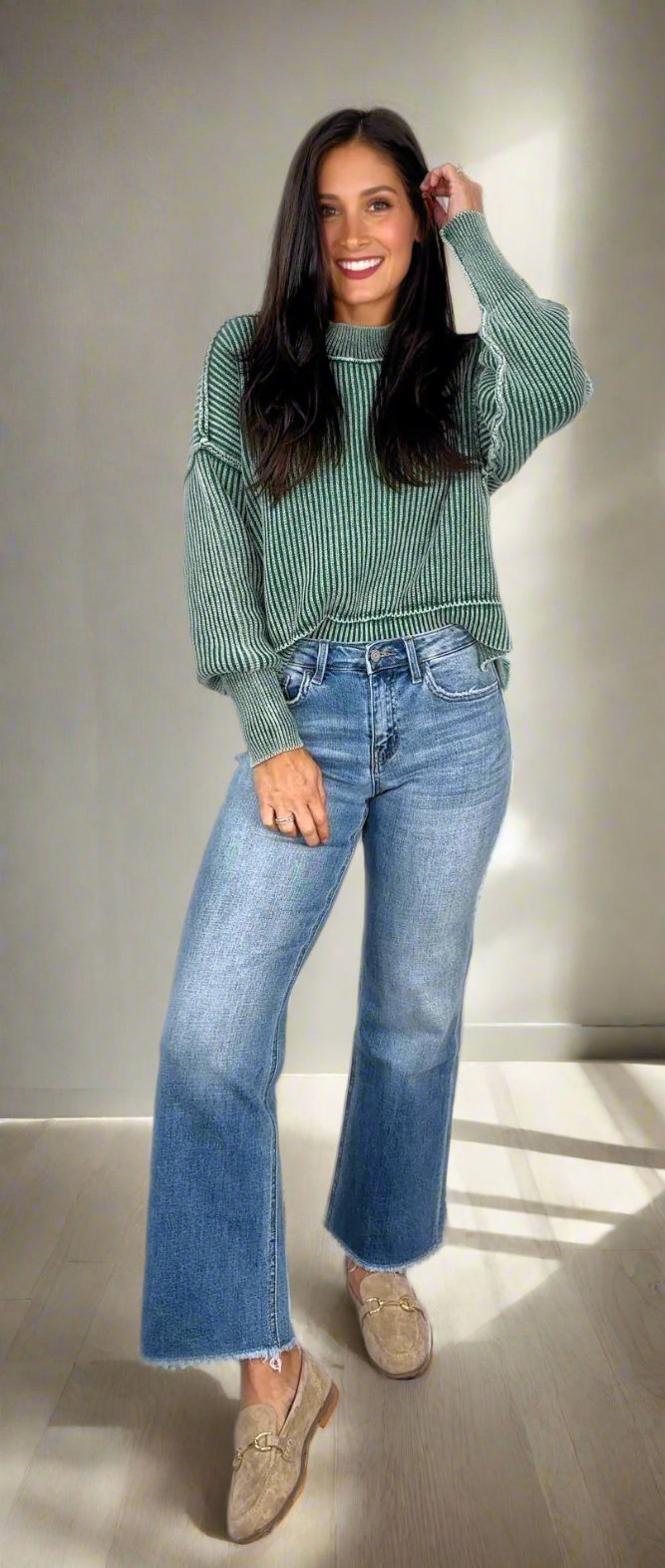 Trendsetter Slim Wide Leg Jeans