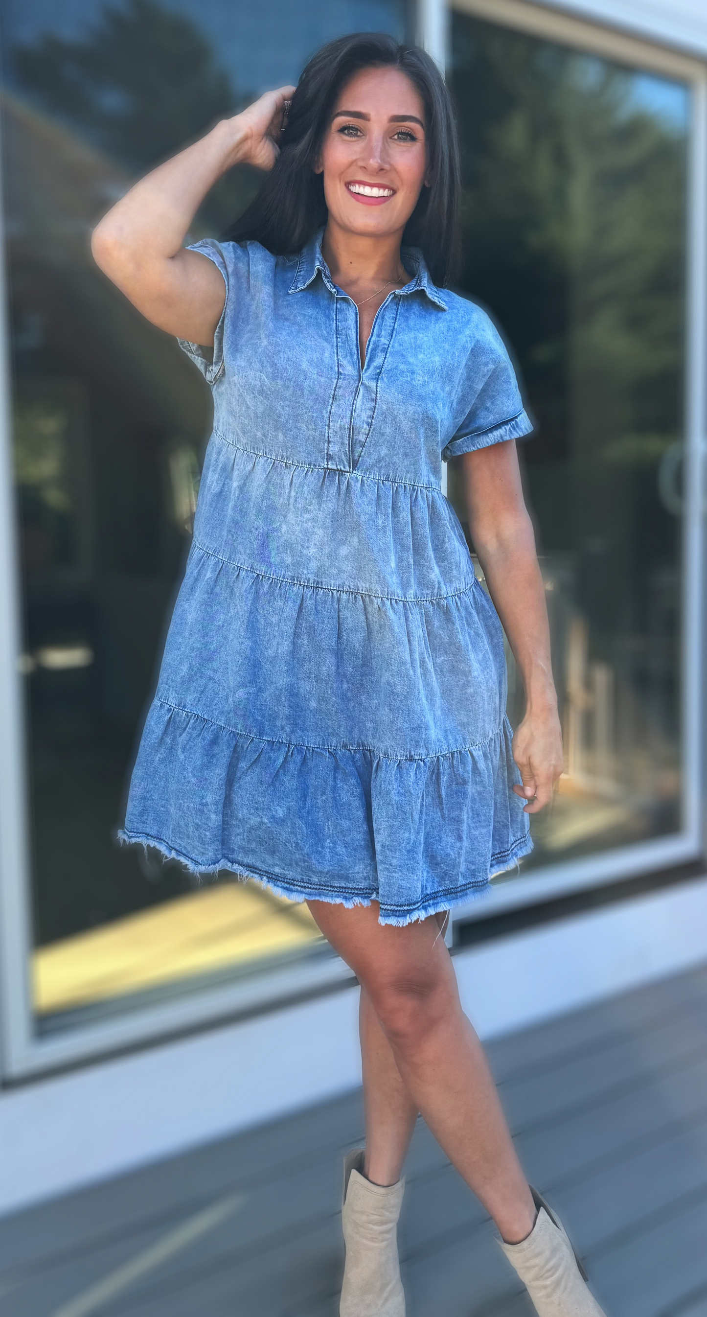 Casual Charm Denim Dress