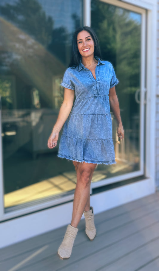 Casual Charm Denim Dress